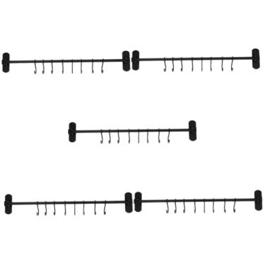 Imagem de HEMOTON 5 Unidades gancho de cozinha cabides suporte para plantas toalheiro cabide de chapéu ganchos para chapéus rack de armazenamento doméstico cabide de 8 ganchos Simples