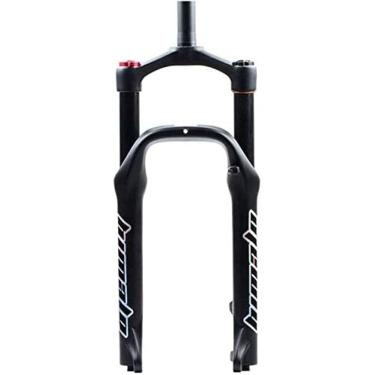Imagem de Garfo de bicicleta 20 polegadas, suspensão de ar, garfos de bicicleta mtb, garfo de bicicleta, suspensão a gás de ar, liga de alumínio para pneus de 4.0 ", 135mm
