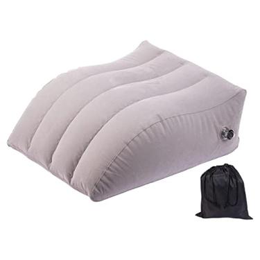 Imagem de Almofada inflável de PVC ecologicamente correta, travesseiro de elevação de pernas, travesseiro triangular em forma de cunha, almofada, almofada de descanso de pernas, suporte portátil para cintura
