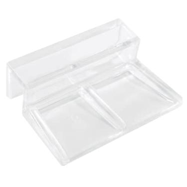 Imagem de Cionyce Pacote com 12 clipes de tampa de aquário DIY Suporte de tampa de aquário de acrílico transparente Suporte de vidro de aquário de 8 mm (8 mm)