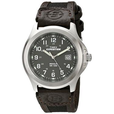 Imagem de Timex Relógio masculino Expedition Metal Field, Preto/marrom/carvão, Relógio de quartzo