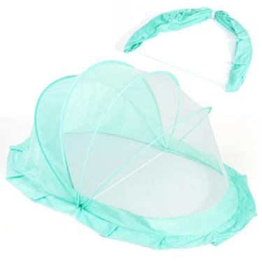 Imagem de Orzbow Mosquiteiro dobrável para cama com dossel blackout, barraca mosquiteira portátil para cama, berços, berços e cercadinho, capa de malha mosquiteira para crianças de 0 a 3 anos, verde