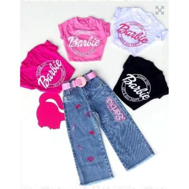 Imagem de Calça jeans  bordada - modinha menina
