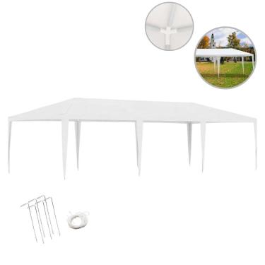 Imagem de Tenda Gazebo Desmontável 3x6 m Barraca Praia Camping com Bolsa Branca Importway Iwgzmsp-36 Br