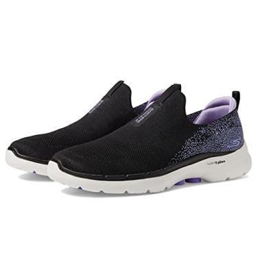 Imagem de Skechers Tênis feminino Go Walk 6-Glimmering, Preto/Lavanda, 11