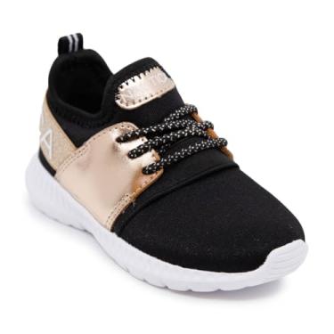 Imagem de Nautica Kids Girls Lace-Up Fashion Sneaker Athletic Running Shoe-Kappil Toddler-Rose Gold Black-10