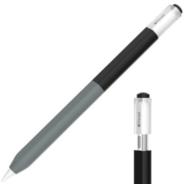 Imagem de AZF Capa iPencil compatível com Apple Pencil (USB-C), capa de silicone de cor gradiente, aderência confortável, macia e antiderrapante, suporta fixação magnética - preta