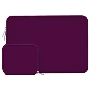 Imagem de MOSISO Capa para laptop de 16 polegadas, 15 a 15,6 polegadas compatível com MacBook Pro de 16 polegadas, HP, Acer, Dell, Lenovo, ASUS Notebook, bolsa de neoprene para computador com capa pequena, roxo