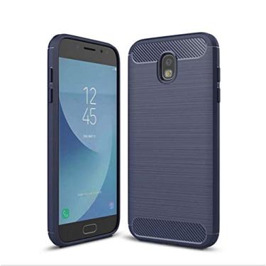 Imagem de Capa para Samsung Galaxy J7 Sky Pro, capa de material de fibra de carbono, suave antiderrapante, macia, anti-impressões digitais, capa totalmente protetora para Samsung Galaxy J7 Sky Pro