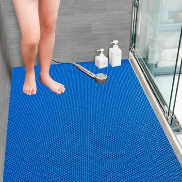 Imagem de Tapete Antiderrapante Para Banheiro, Chuveiro, Box, Piscina, Áreas Molhadas (Onda Azul, 1,40 X 1,00)
