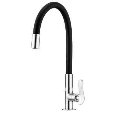 Imagem de Torneira LorenFlex 1177 B27 Com Bica Flexível De Bancada Lorenzetti Preta