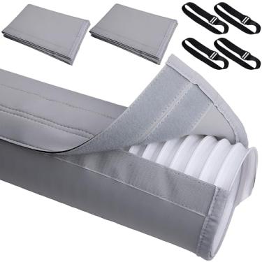 Imagem de Envoltório para mangueira de ar condicionado - capa de ventilação de duto de mangueira CA capa isolada para AC portátil para mangueiras de exaustão de 12,7 cm e 15 cm de diâmetro (2)