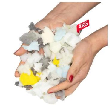 Imagem de Espuma 4Kg em flocos para enchimento de puffs e almofadas - Mgonline