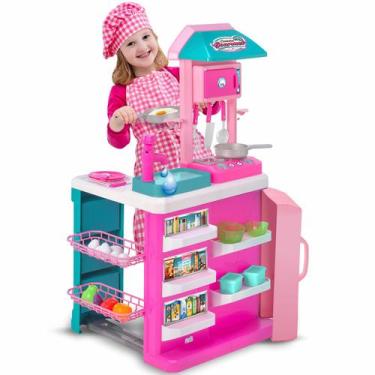 Imagem de Brinquedo Cozinha Gourmet Infantil Faz De Conta Brincar De Casinha Com