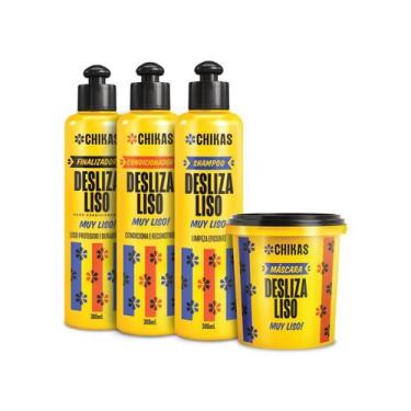 Imagem de Kit Chikas Desliza Liso Completo Para Cabelos Lisos Oficial - bio extr