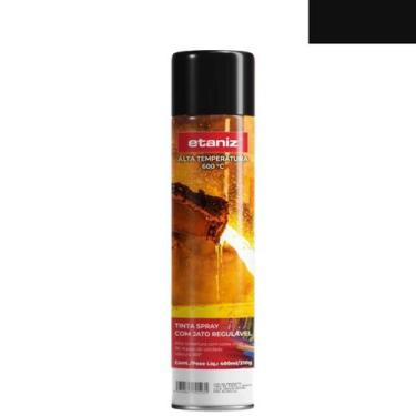 Imagem de Tinta Spray Preto Alta Temperatura Etaniz 400ml