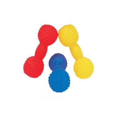 Imagem de Haltere de Borracha Brinquedo para Pet 14 cm 03 Pçs - J. Pet