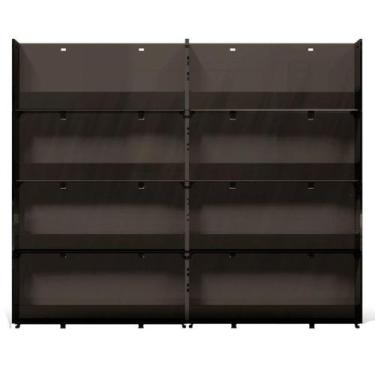 Imagem de Expositor de Parede Translucido Para Esmaltes 8 bandejas - Fumê - SANT