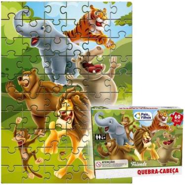 Imagem de Quebra Cabeça Infantil Friends Animais Da Floresta 60 Peças - Pais e f