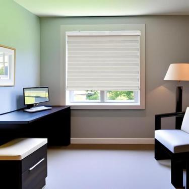 Imagem de Persiana Rolo Double Vision Bege Zebra Bandô 120 L X 160 A - W2W