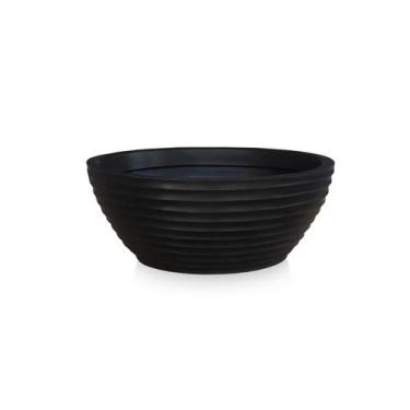 Imagem de Vaso De Planta Bacia Cuia Polietileno Decorativo 30X12 Preto - Foster 