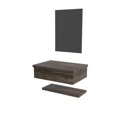 Imagem de Bancada Metrópole 607w 60cm C/Prateleira e Espelheira - Compace, Carva