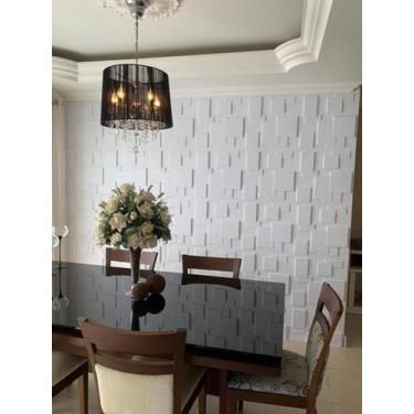 Imagem de Revestimento 3D Parede Modelo Quadratto Placas Decorativo - Lujp Decor