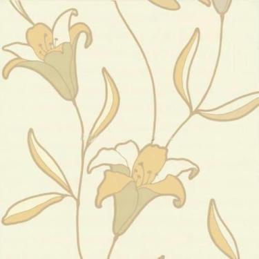 Imagem de Papel De Parede K&G Floral Bege Emborrachado Lavável - K&G Papel De Pa