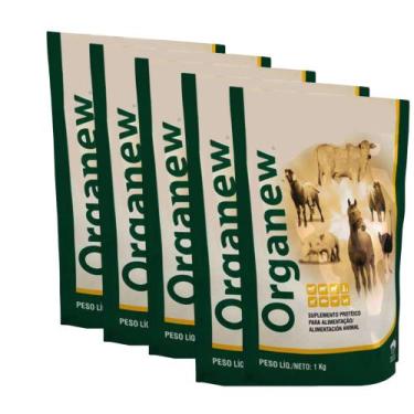 Imagem de Kit 5un Organew 1kg Suplementos Vitamína Equinos - Vetnil