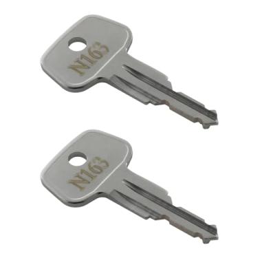 Imagem de Chave de substituição para rack de carro Thule N163, substituição de chave Thule para suportes de teto Thule, caixa de carga, transportadores, barras transversais - Códigos N163 [2 peças]