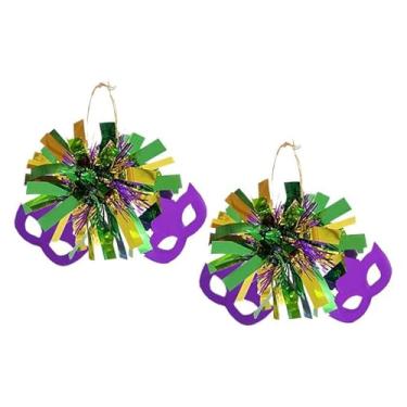 Imagem de Brincos de argola de carnaval para mulheres, brilhantes, grandes, leves, coloridos, exagerados, pompons, bola, fogos de artifício, traje de carnaval, bijuterias de férias, Large, Plástico Metal, Sem