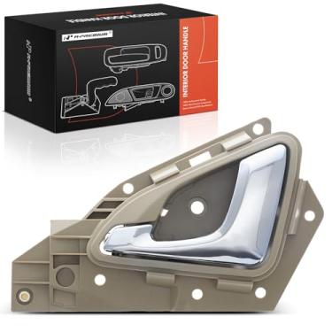 Imagem de A-Premium Maçaneta interior do lado do motorista dianteiro esquerdo compatível com Honda Odyssey 2005-2010, carcaça marfim com alavanca cromada, substituição # 72160-SHJ-A01ZC