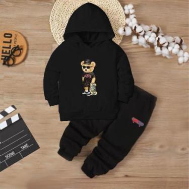 Imagem de Conjunto de moletom infantil - Mc kids , Preto, 14