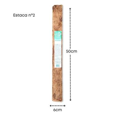 Imagem de Estaca Xaxim De Fibra Coco Orquídeas Trepadeiras N2 50 Cm - LCR Magazi