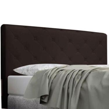 Imagem de Cabeceira Box King Size Dubai 1,95m Suede Preto - MD Poltronas
