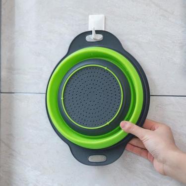 Imagem de Escorredor De Silicone Retrátil Multiuso CK4301 - LIU, VERDE