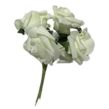 Imagem de 4 buquês mini rosas em eva com 6 rosas em cada arranjo flor - Novidádi