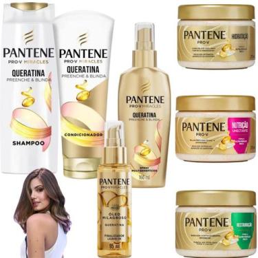 Imagem de Kit Pantene Pro-V Óleo Milagroso Spray Queratina Mascara Intensiva Cro