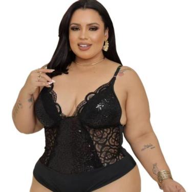 Imagem de Body Luxo Plus Size Moda Festa Sensual Sofisticado Sensual - On.shop, 