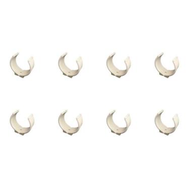 Imagem de Kit 8 Abraçadeira Impacto P/ Cano 25mm 3/4'' Branca Estrela