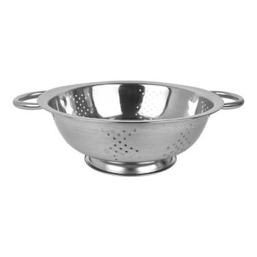 Imagem de Escorredor De Macarrão Legumes Inox Com Alça Multiuso 23cm - TopÚtil, 