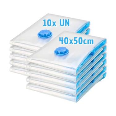 Imagem de Kit 10 Sacos À Vácuo Organizador Roupas Vacuum Bag 40x50cm - Top Útil,