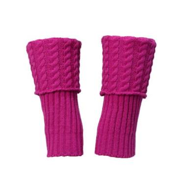 Imagem de Polaina Katlen Tricot Modelo Trança, Pink, 70% Poliéster / 30% Acrílic