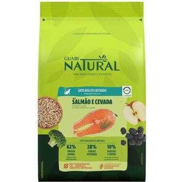 Imagem de Ração Guabi Natural Gatos Adultos Castrados sabor Salmão e Cevada 7,5k