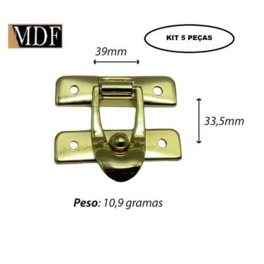 Imagem de Kit 5 Fecho Classico para Caixa Artesanato - ATACADÃO DO ARTESANATO MD
