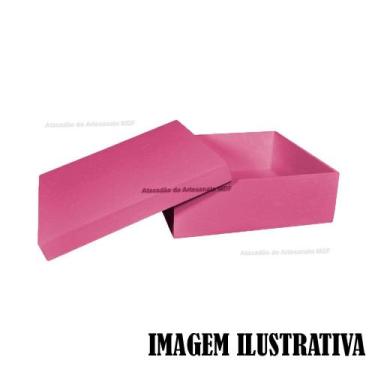 Imagem de Kit 20 Caixa Quadrada Tampa Sapato 20x20x5 Mdf Madeira Pintado - ATACA