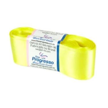 Imagem de Fita de Cetim Progresso 38mm nº9 - 10m Cor 242 Amarelo Canário - 01 un