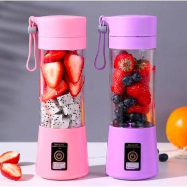 Imagem de Mini Liquidificador Portátil Azul com Lâminas - KNUP Liquidificador Po