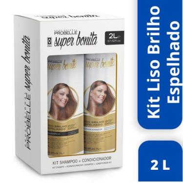 Imagem de Pack Shampo e Condiconador 2 L Super Bonita - Probelle, Liso espelhado