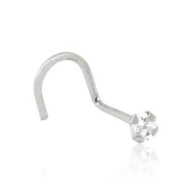 Imagem de Piercing Nariz Nostril Ponto - Prata 925 - Pedra Zircônia 2mm - MPJoia